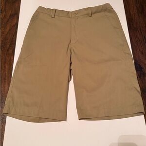 Nike Boys Dri-Fit Golf Shorts Tan Khaki Youth Activewear Large